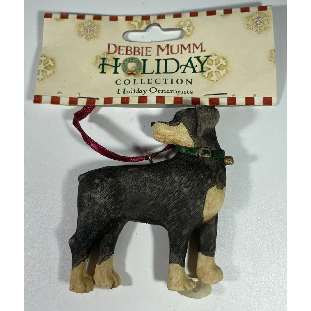 NEW Kurt Adler Debbie Mumm Rottweiler Dog Christmas‎ Holiday Ornament